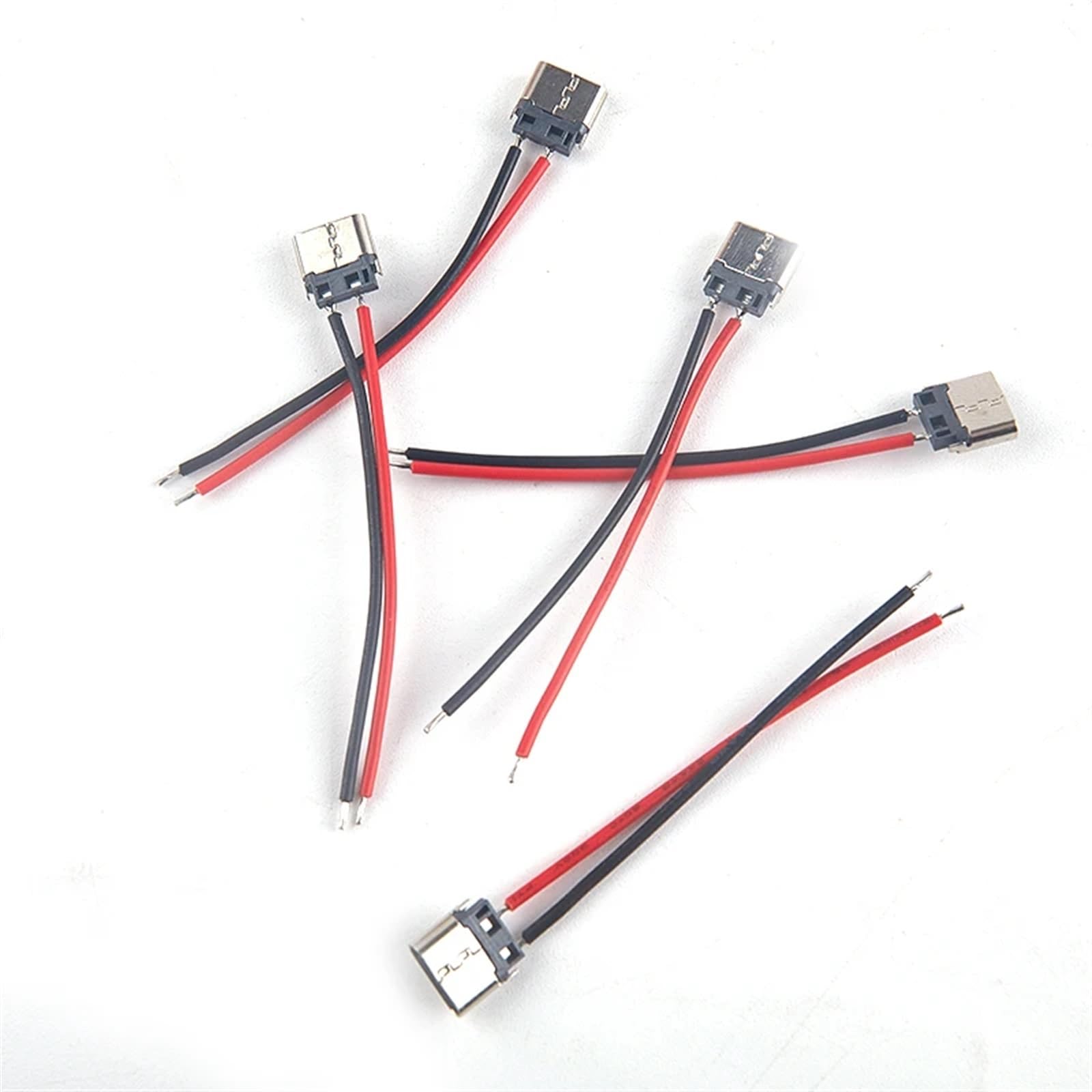5/10 Uds USB C 2P cavo di saldatura cavo connettore femmina per ricarica del telefono cellulare (10 pezzi)