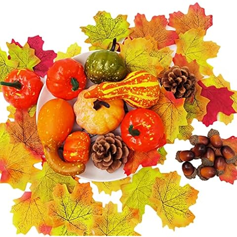 100 Piezas Calabazas Decoracion Otoño Cover