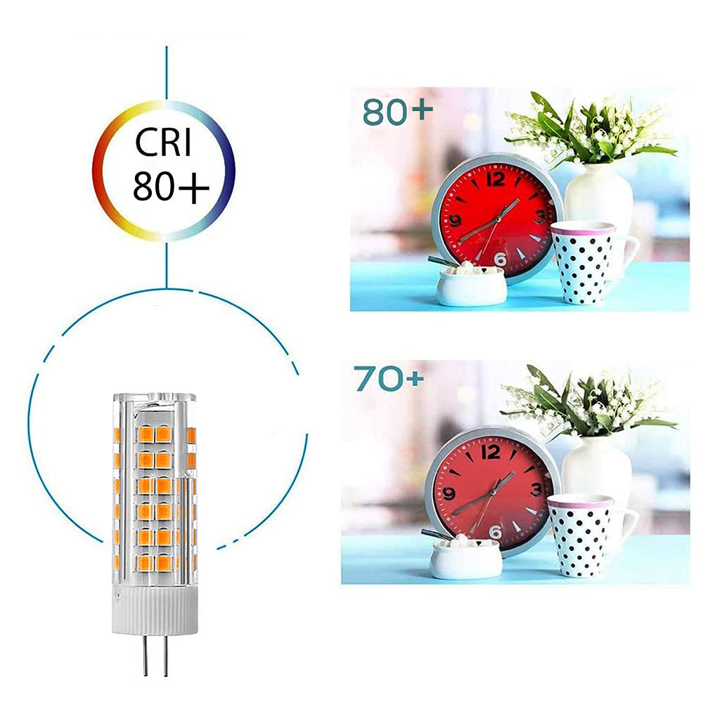 Ruihua G4 7W LED-Glühbirnen(70W Halogenlampenäquivalent) 700LM Mini-Kapselbirnen,Nicht Dimmbar Warmweiß 3000K Bi-Pin-Sockel G4 LED Lampen für Heimbeleuchtung AC 220-240V,Pack mit 20