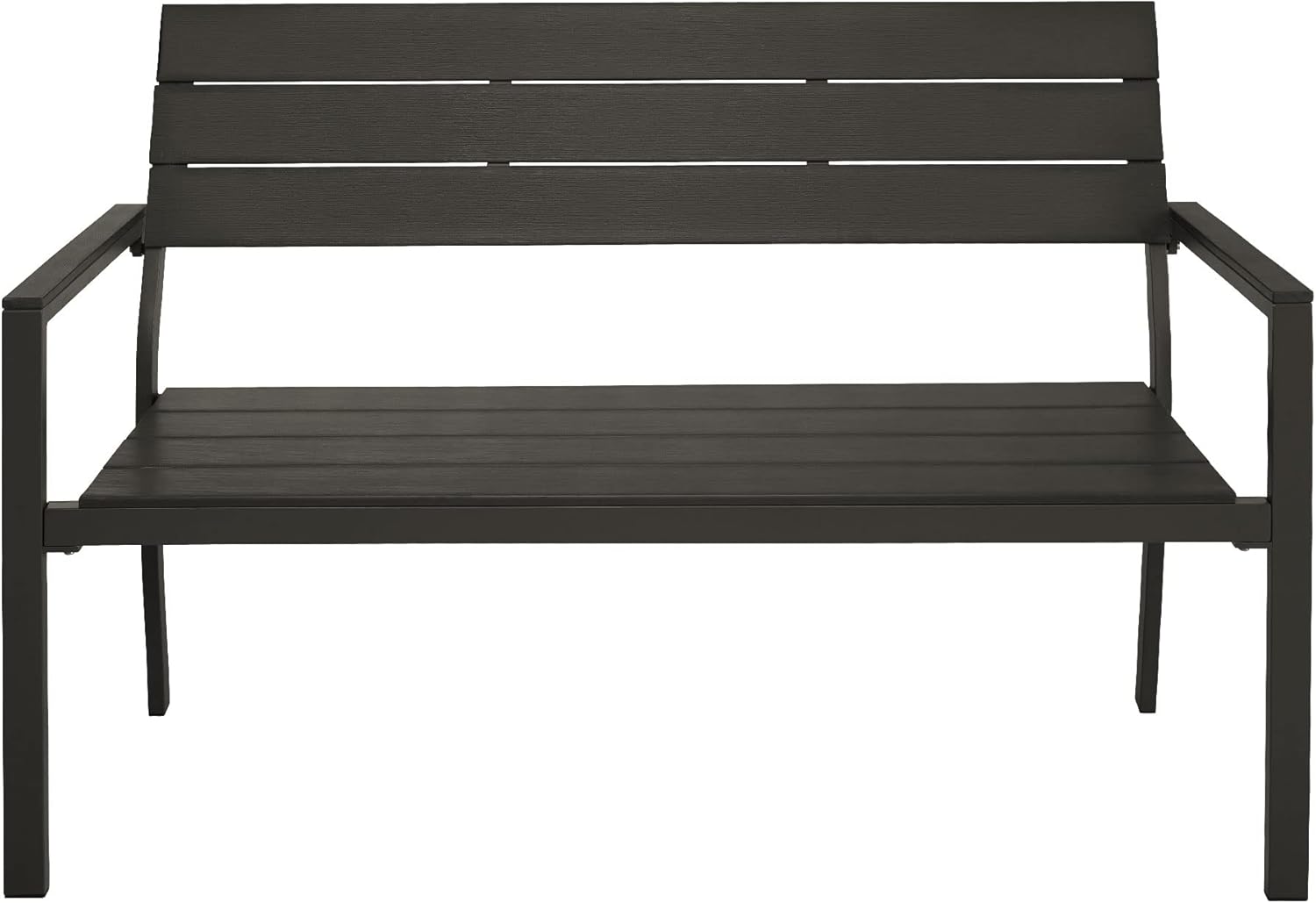 Davanti view of the assembled TecTake Garden Bench