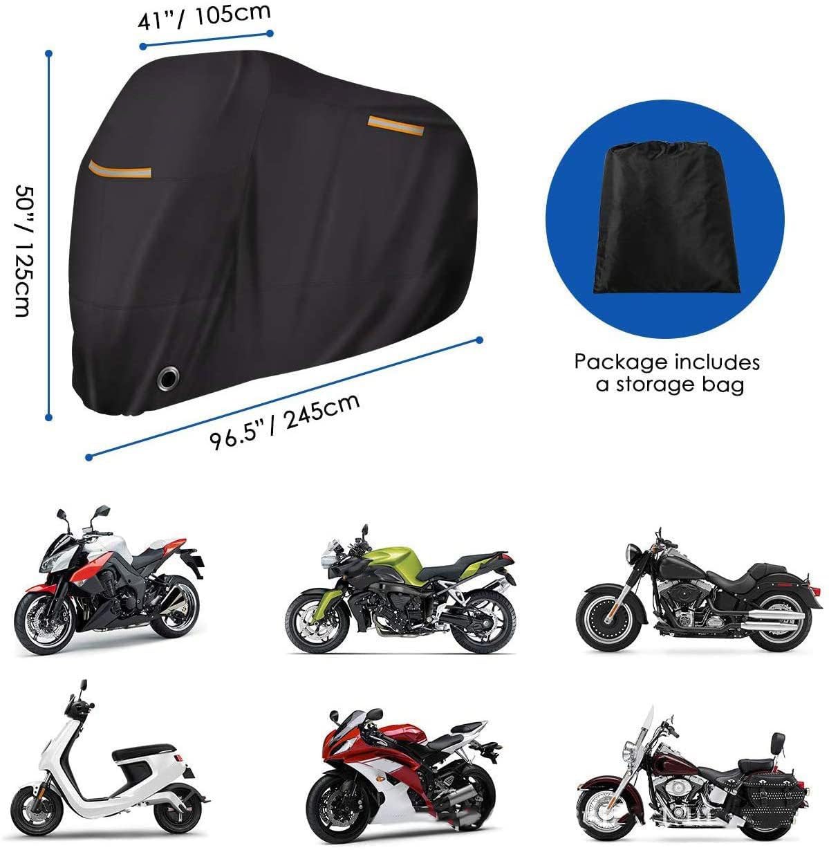 Funda para Moto para BMW R1250GS ADV R1200GS LC ADV, Cubierta de Motocicleta Protectora al Aire Libre a Prueba de Polvo Sol Lluvia Viento Nieve con Tiras Reflectantes