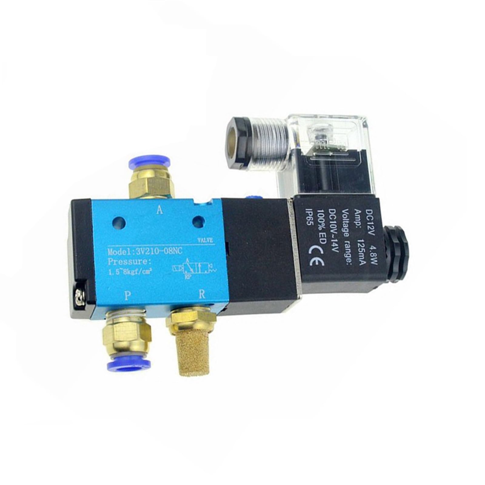 Électrovanne pneumatique 3 voies 5V : sécurisez votre circuit de gaz 10mm