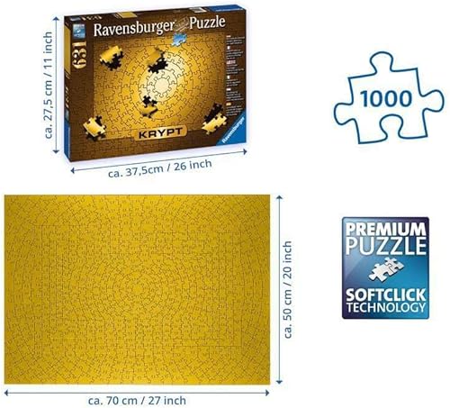 Miniatura 3 de Rompecabezas Ravensburger Krypt de 631 piezas dorado cada pieza es única tecnología Softclick las piezas encajan perfectamente para adulto