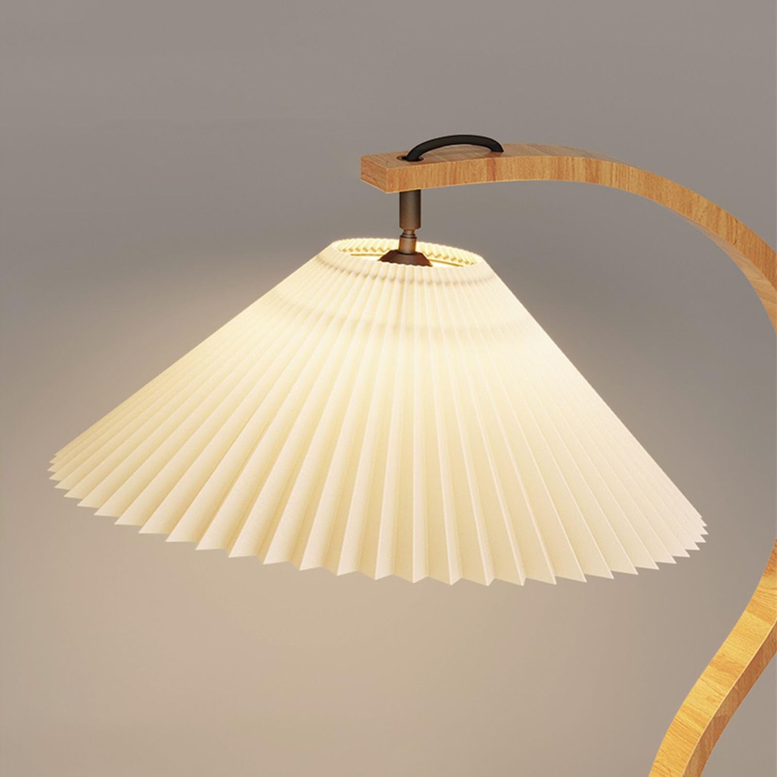 Camera da letto Lampada da terra moderna con tavolino lettura in legno Ufficio