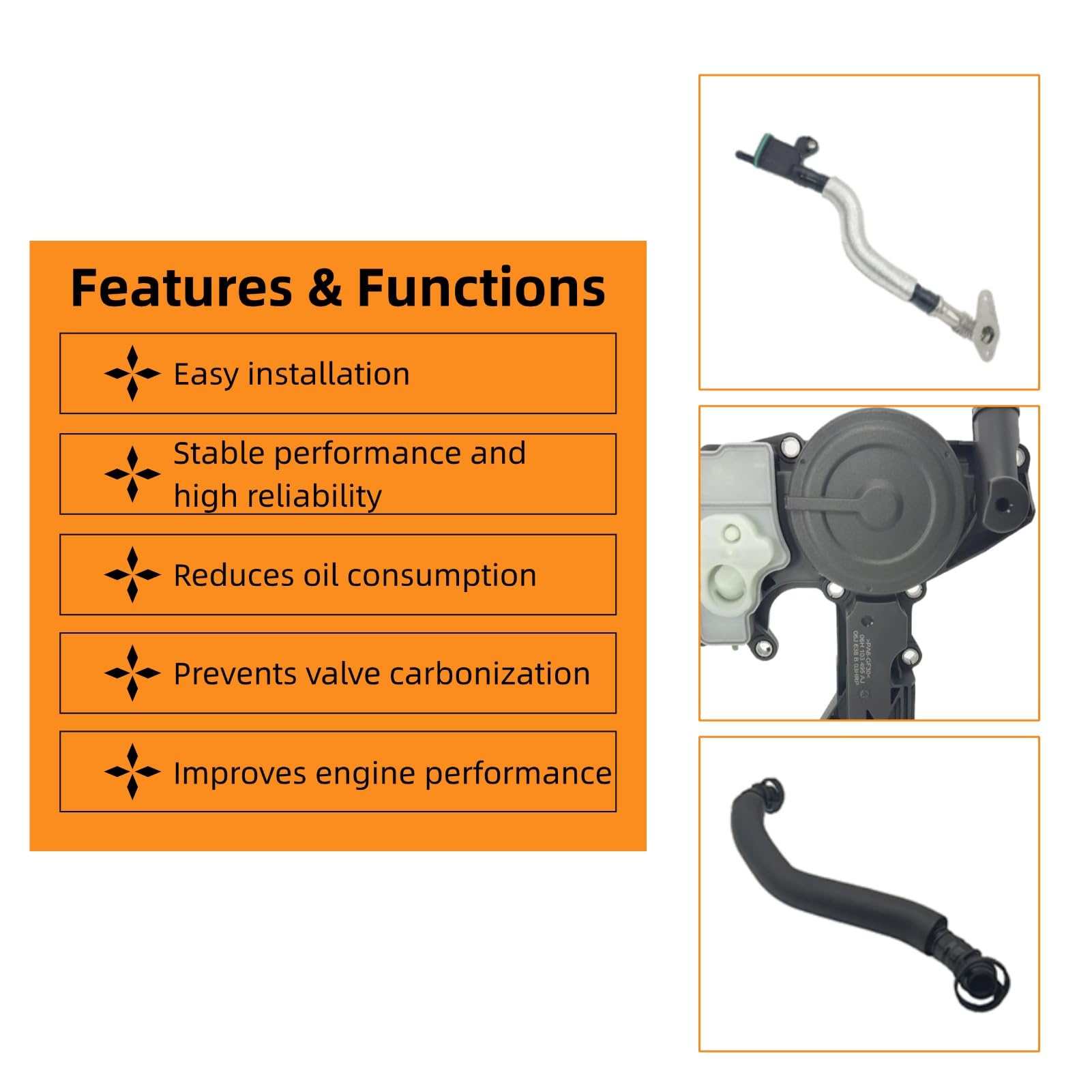 McrGinly Crankcase Vent Valve & Hose Kit For Audi 2.0T/1.8T – Fits A4, A5, A6, Q5 2 thumbnail image
