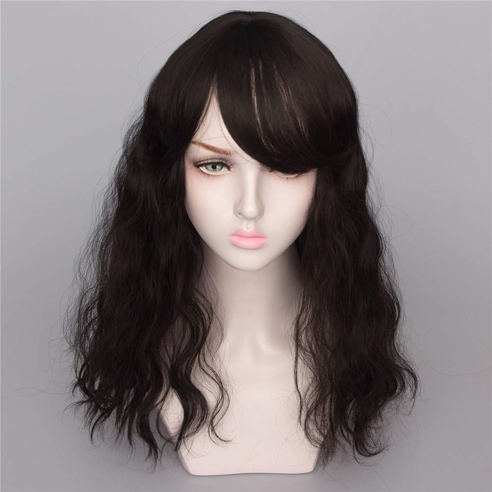 MDHTT Available Wig For Women Retro Female Wig Long Curly Hair Corn Silk And