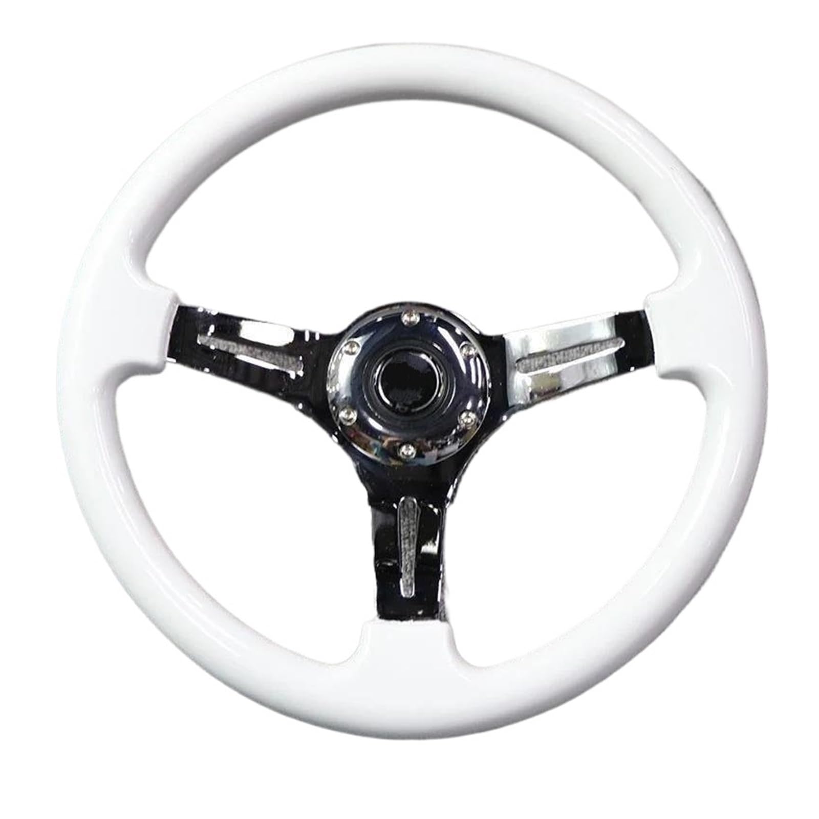 Universale 14 Pollici 350 Mm In Legno Classico Corsa Auto Volante Drifting(Bianco)
