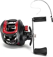 Carretilhas de Pesca Carretel de Arremesso de Metal Reforçado, Elenco Longo, Poderoso e Suave, Carretel de Pesca para Pesca Costeira Em água Salgada (Mão Esquerda)