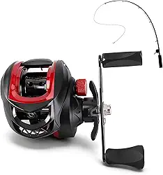 Carretilhas de Pesca Carretel de Arremesso de Metal Reforçado, Elenco Longo, Poderoso e Suave, Carretel de Pesca para Pesca Costeira Em água Salgada (Mão Esquerda)