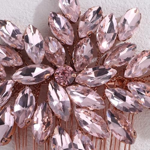 Peine para cabello con aplicaciones de cristal y diseño delicado miniatura 5