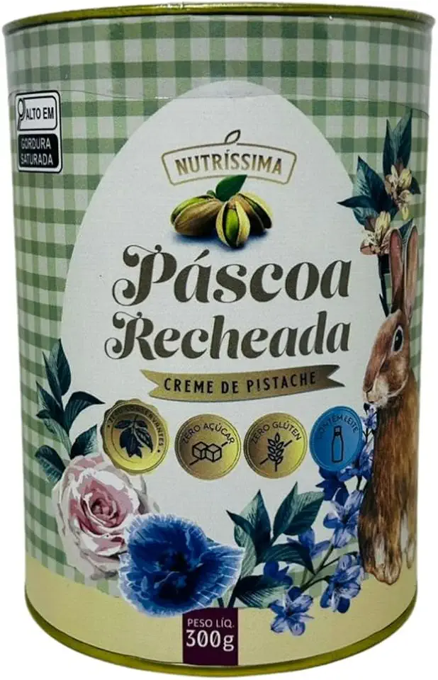 Ovo de Chocolate Branco com Recheio de Creme de Pistache 300g – Nutríssima