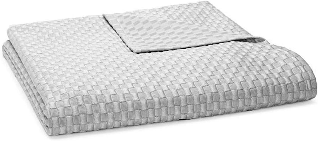 Luxe Block Matelasse Full/Queen Coverlet Silver