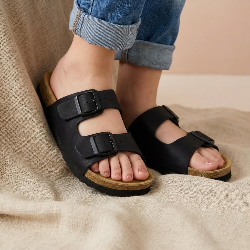 CUSHIONAIRE Kid's Lane JR Cork footbed Sandal with +Comfort - Image 2