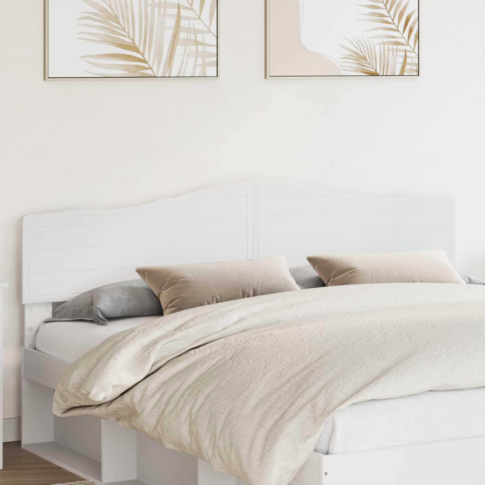 vidaXL Testiera Bianco Legno Multistrato, Testata Rettangolare Elegante, Arredo Camera alla Moda, Design Resistente e Moderno, Estetica Minimalista