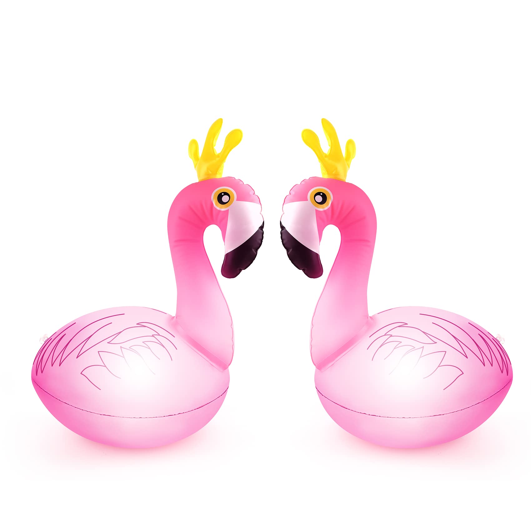 Znnam Flamingo Foating Pool Lights 2pcs,Floating Flamingo Pool Lights, Color Changing Waterproof Solar Flamingo Pool Lights for Swimming Pool