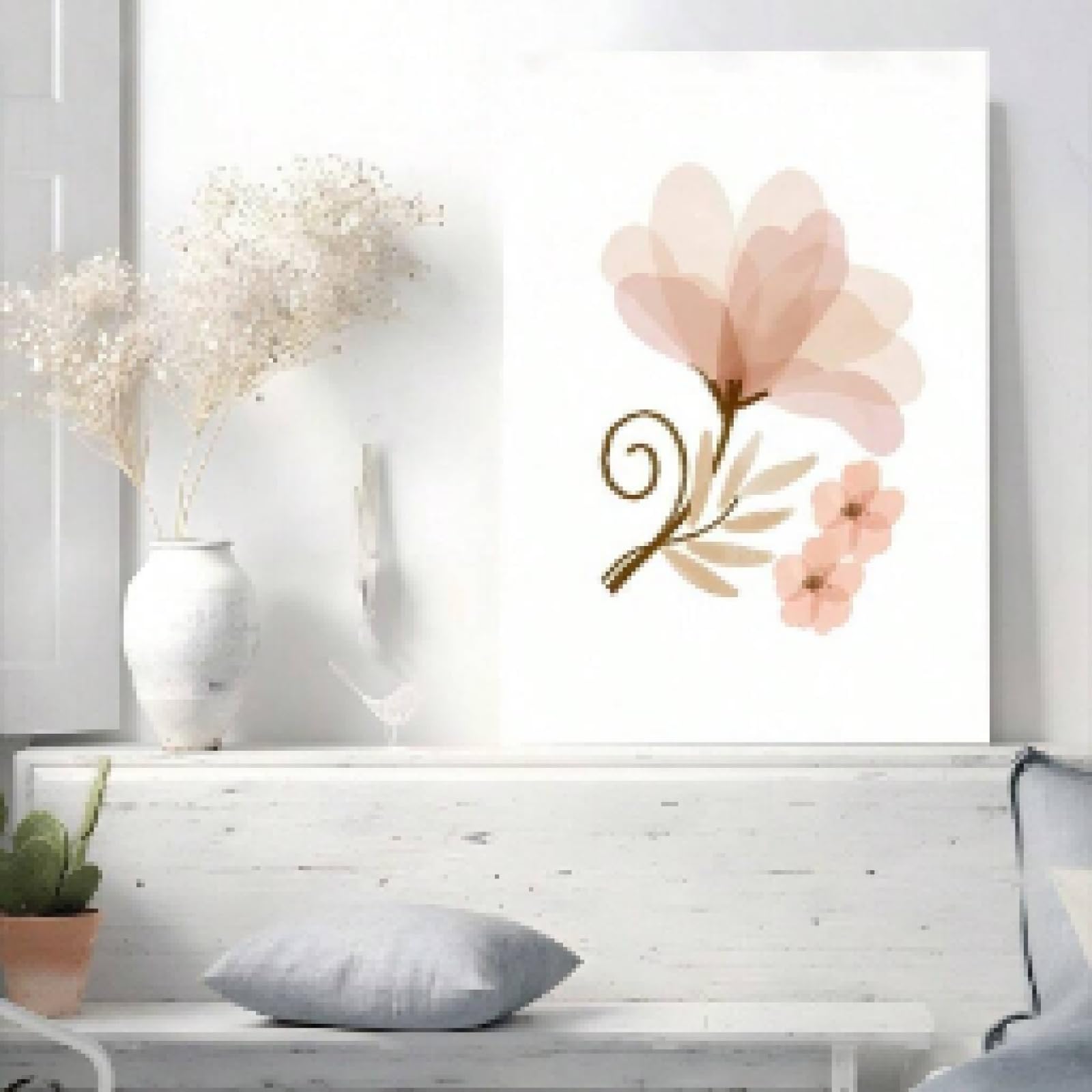 Póster de lienzo texturizado con diseño de mariposas para pared de guardería, pintura de flores, decoración de pared para dormitorio y sala de estar, carteles e impresiones de 80 x 120 cm sin marco