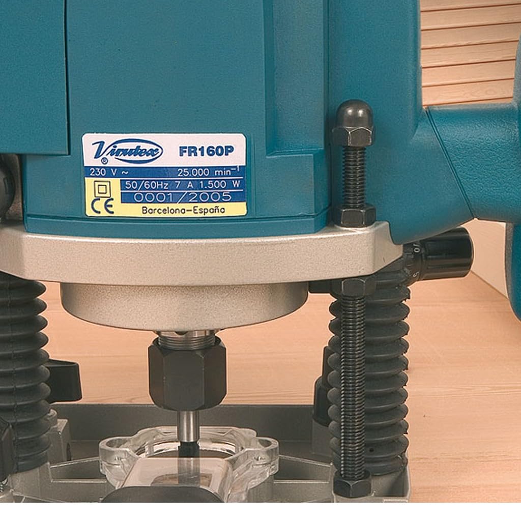 VIRUTEX 6000200 - Fresadora tupi electrónica FRE160P 1800W pinza 12mm 23.000 rpm profundidad 60mm 5,4 Kg