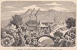  Albbruck/Schwarzwald - Das Albbruck-Hüttenwerk (Eisenwerk). Schöne Ansicht von einer Anhöhe aus, im Vordergrund die Albbrücke. [Grafik]