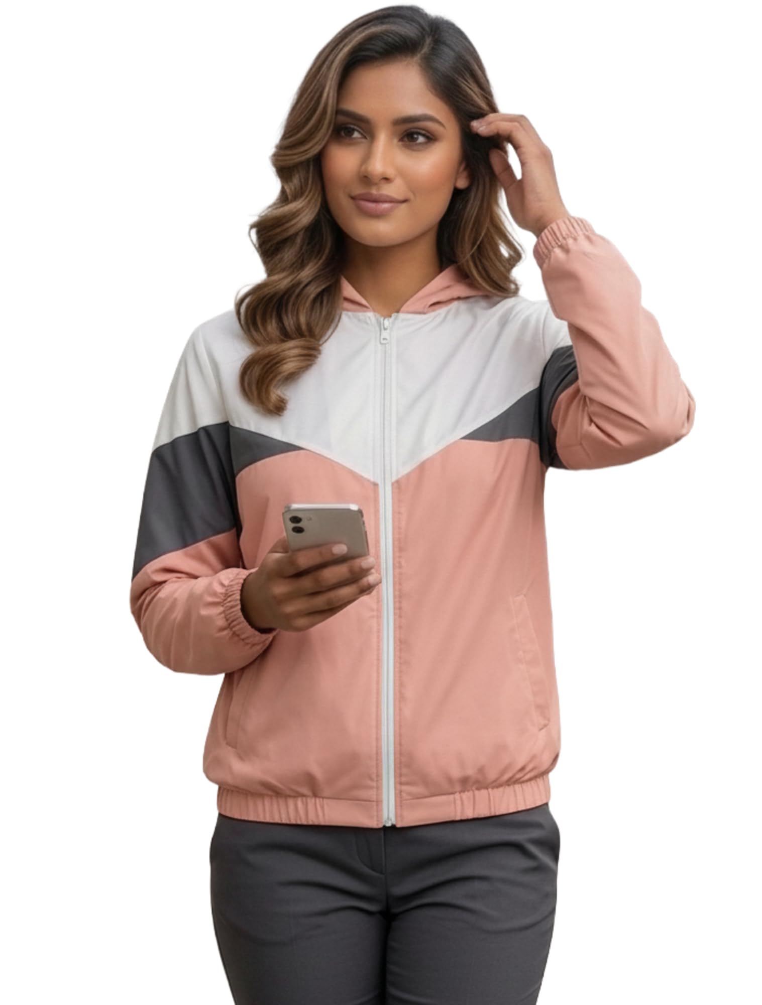jacket for woman | winter jacket for woman | gym outfit for women | jacket for women | gym jacket for women workout | windcheater everyday track jacket athleisure colorblock-image-34