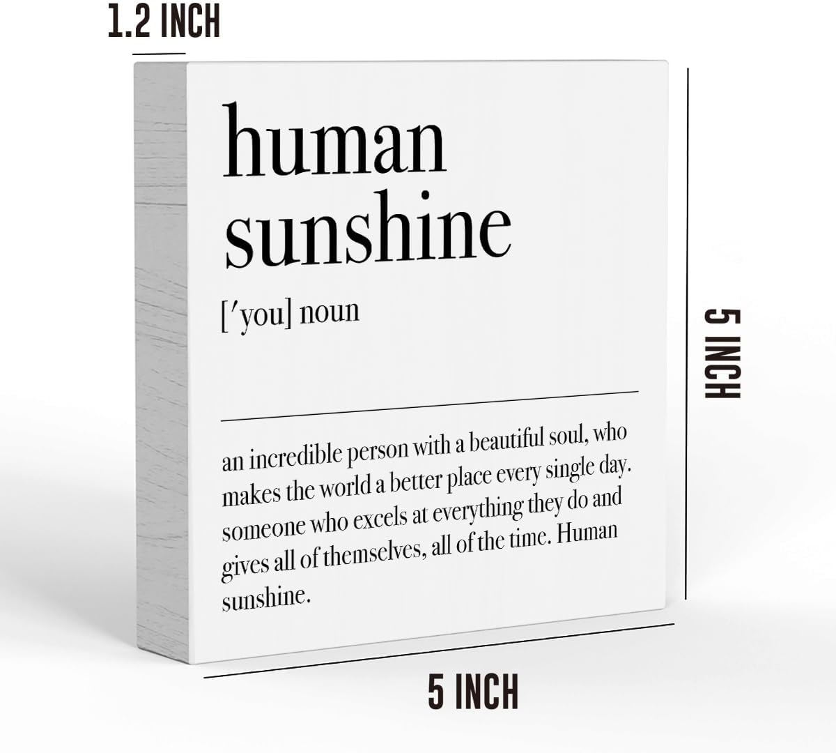 YYDS Motivational Definition Decorative Wooden Box Sign Inspirational Rustic Office Desk Decorations Positive Affirmations Farmhouse Encouraging Wood Block Plaque Home Shelf Tabletop Cubicle Decor - Image 3