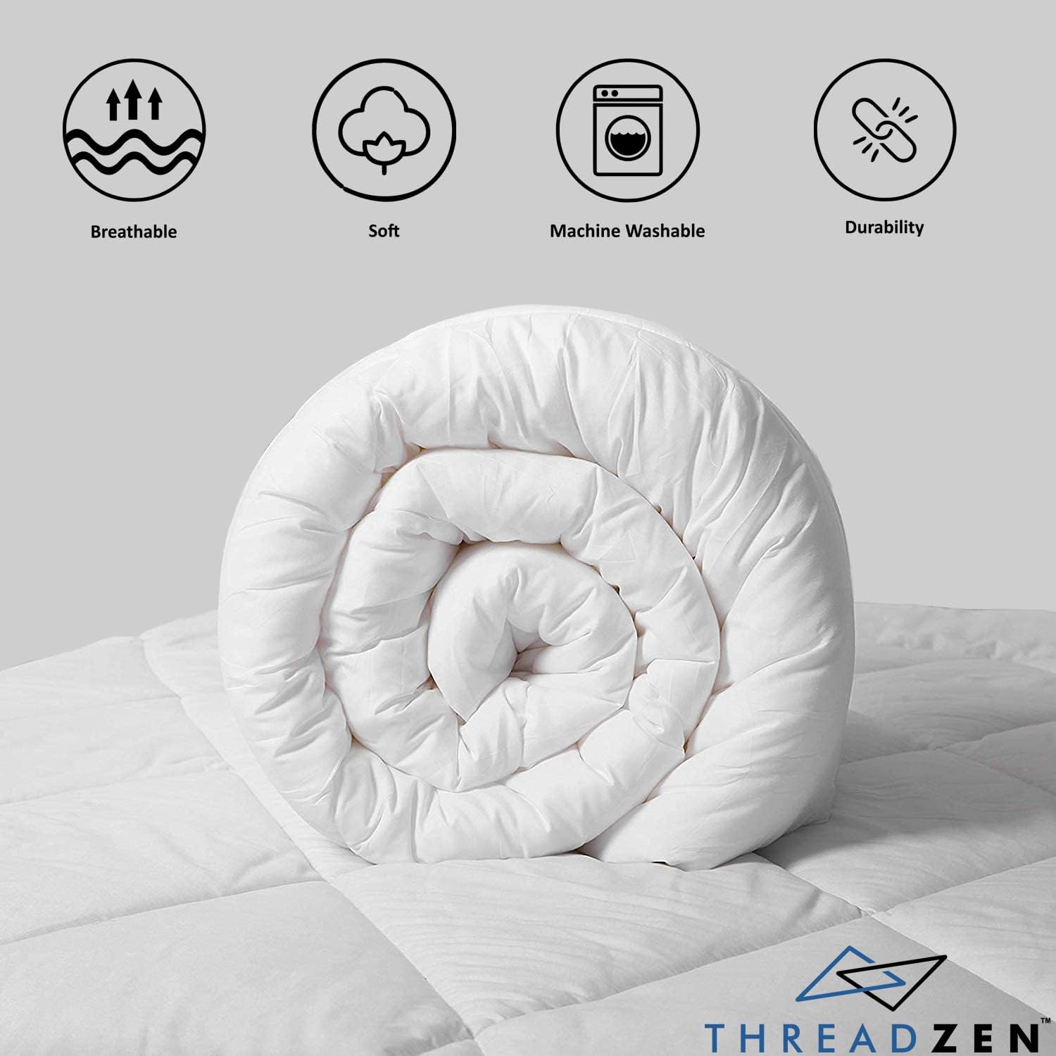 All Season Alaskan King Comforter 136x120 - Pinch Pleat Pin-Tuck Design 1 Piece Down Alternative Duvet Insert, Luxury Quilt, 8 Corner Tabs, Soft, Oversized King Breathable Blanket - White