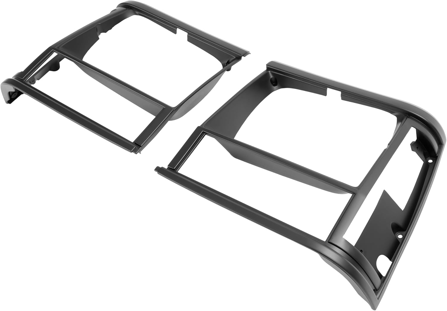 HECASA Pair Headlight Bezels Compatible with 1991-1996 Jeep Cherokee 1991-1992 Jeep Comanche Replacement for 5DV54TZZ 5DV51TZZ CH2513124 CH2512124 Headlamp Trim Matte Black Driver & Passenger Side