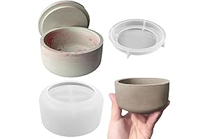 Concrete Candle Holder | DIY Storage Box with Lids & Candle Making Moulds