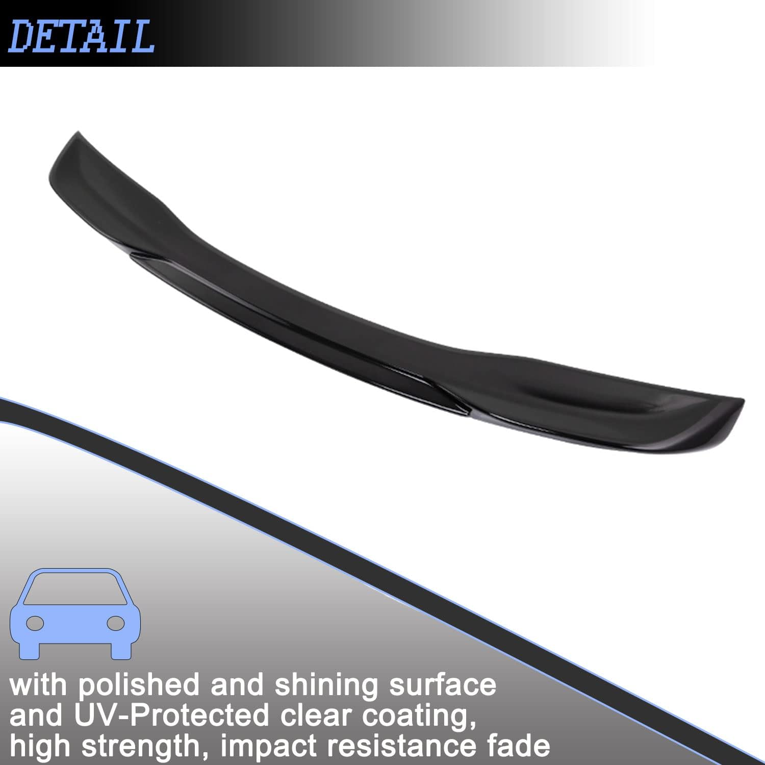 Trunk Spoiler for Honda Civic 2022-2026 Sedan 11th Gen Rear High-Kick Tail Spoiler Wing Lip Car Accessories Glossy Black