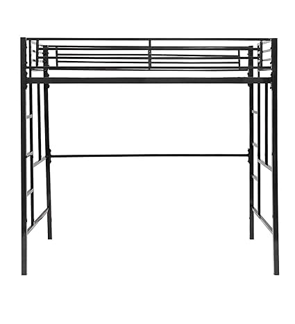 TURESCAL bunk Bed | loft Bed Frame (4 x 6 feet, Black)