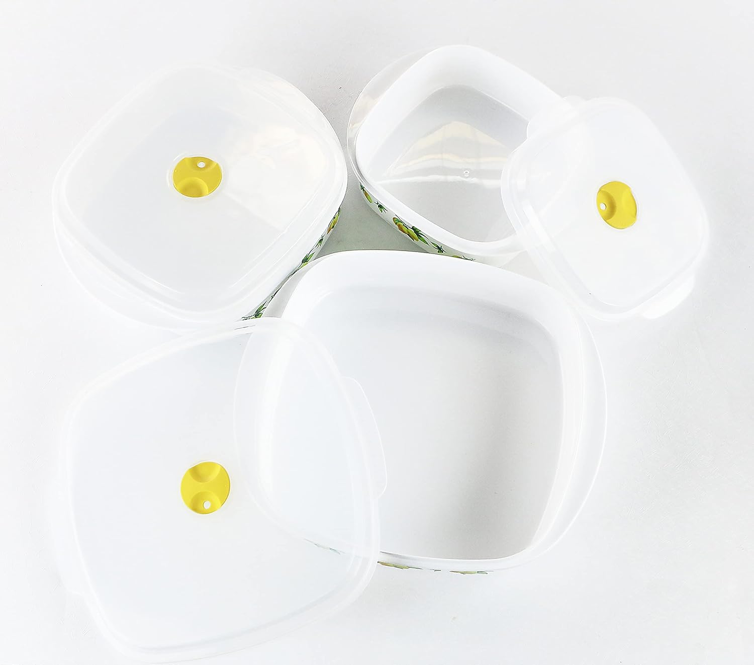 Reston Lloyd Nesting Microwave Containers, Set of 3, Adjustable Steam Vents, Airtight, Meal Prep, BPA-Free Plastic- Freezer & Dishwasher Safe, Cookware & Food Storage, Anyday Cookware, Fresh Lemons