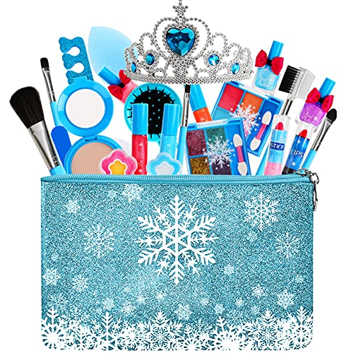 Senrokes Kids Washable Makeup Kit for Girls, Kids Makeup Kit, Real Makeup Kit, Children Girls Makeup Kit Birthday Toys Gift for Age 5 6 7 8 Years Old Girl