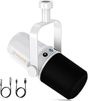 Vista 12 de FDUCE - Micrófono dinámico, micrófono XLR/USB para PC de grabación de podcast, voz en off para transmisión, micrófono de metal para estudio