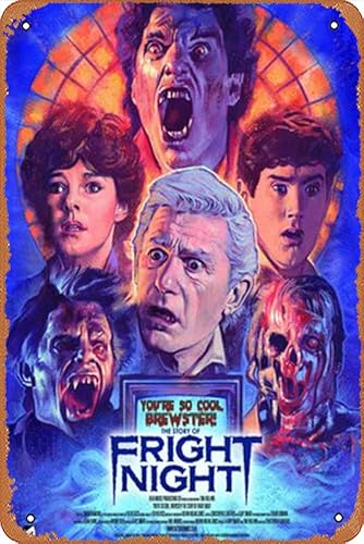 You re So Cool, Brewster! The Story of Fright Night Poster 8 x 12 Inches - Retro Vintage Metal Tin Sign for Home Bar Pub Garage Decor Movie Gifts