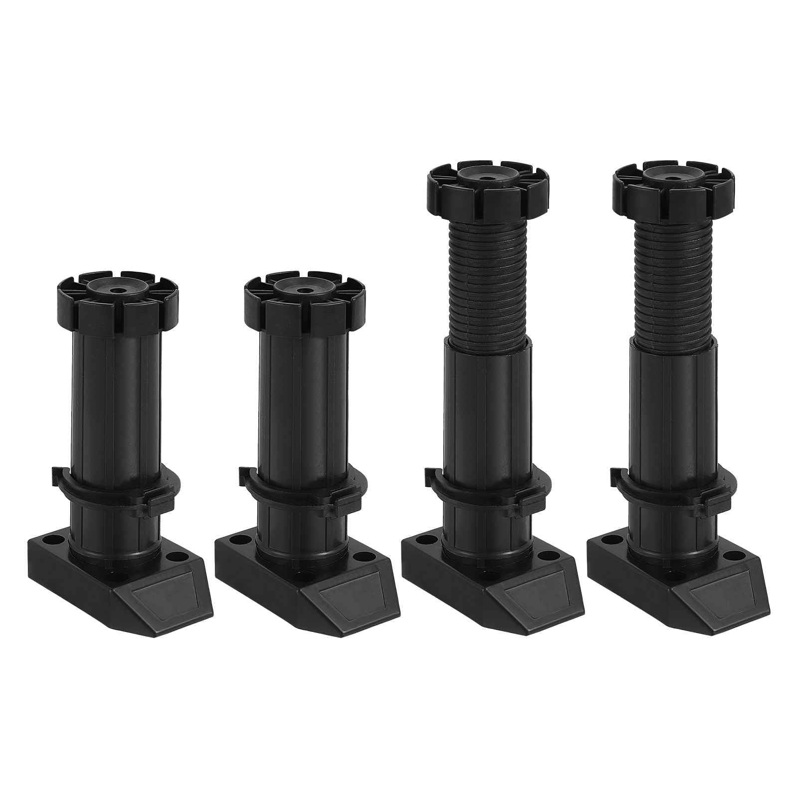 DTGN 150x54mm(LxW) Adjustable Leveling Feet - 8Pack- Good for Furniture - Leveler Support Frame Replacement Legs - Black