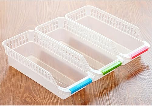 Miniatura 8 de Cabilock Mini caja de almacenamiento para refrigerador, cajón de bebidas de frutas, plástico resistente, ventilado para espacios pequeños, color