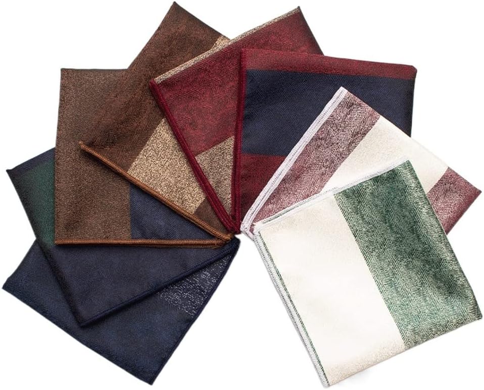 Coarse Striped Men's Suit Pocket Towel Gentleman Handkerchief Square Accessory