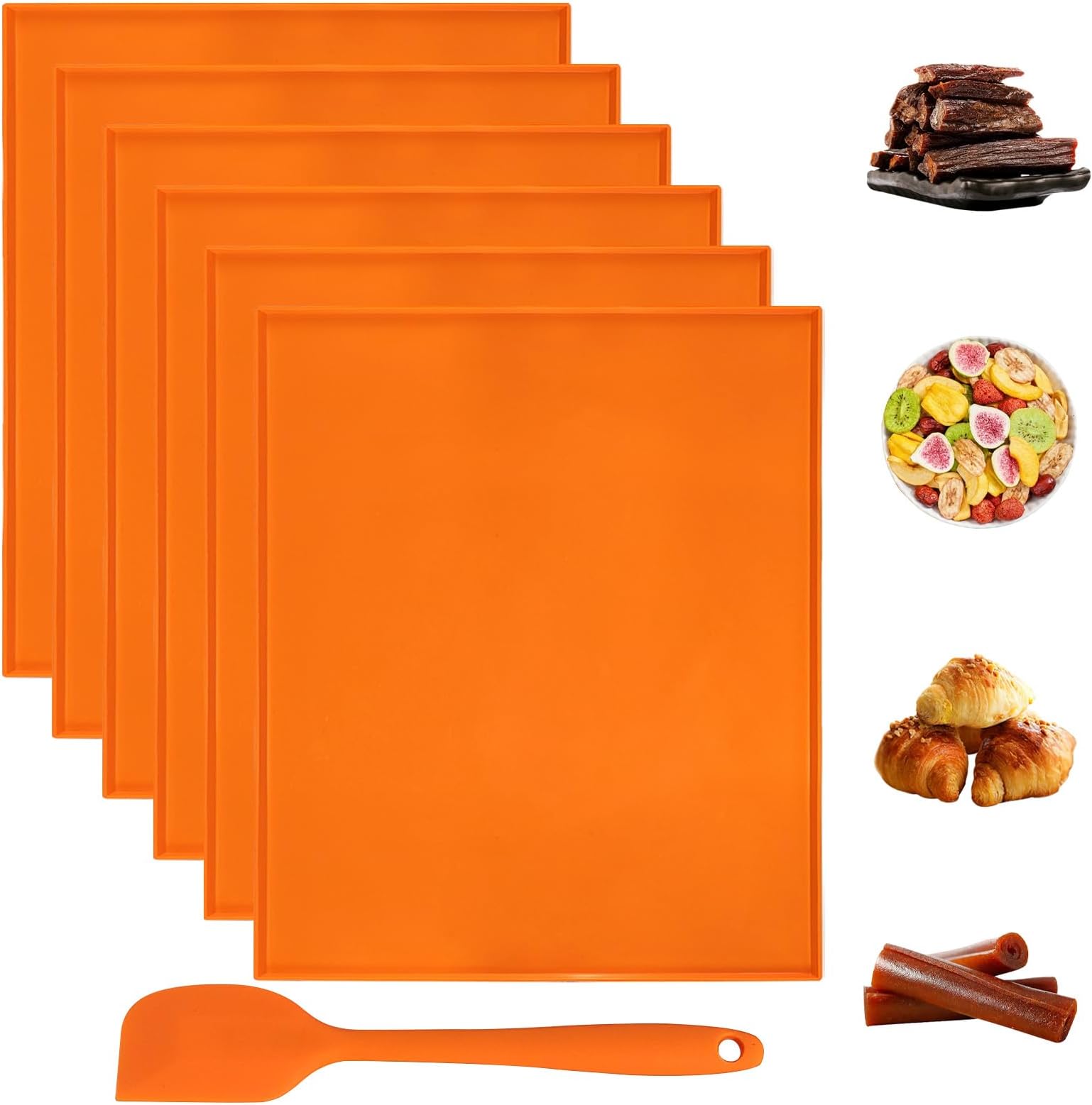 Tavrolet 4PCS Silicone Dehydrator Mats with Edge Silicone Sheets