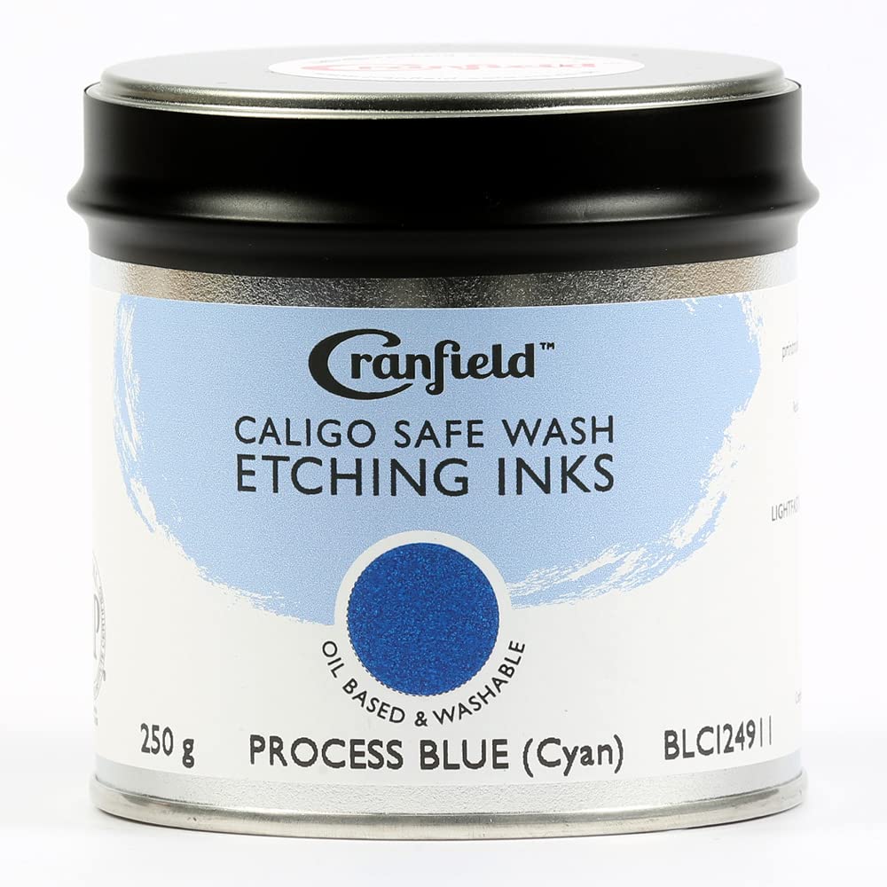 Cranfield Caligo, Safe Wash Etching Ink, 250gm Tin, Process Blue, BLCI24911