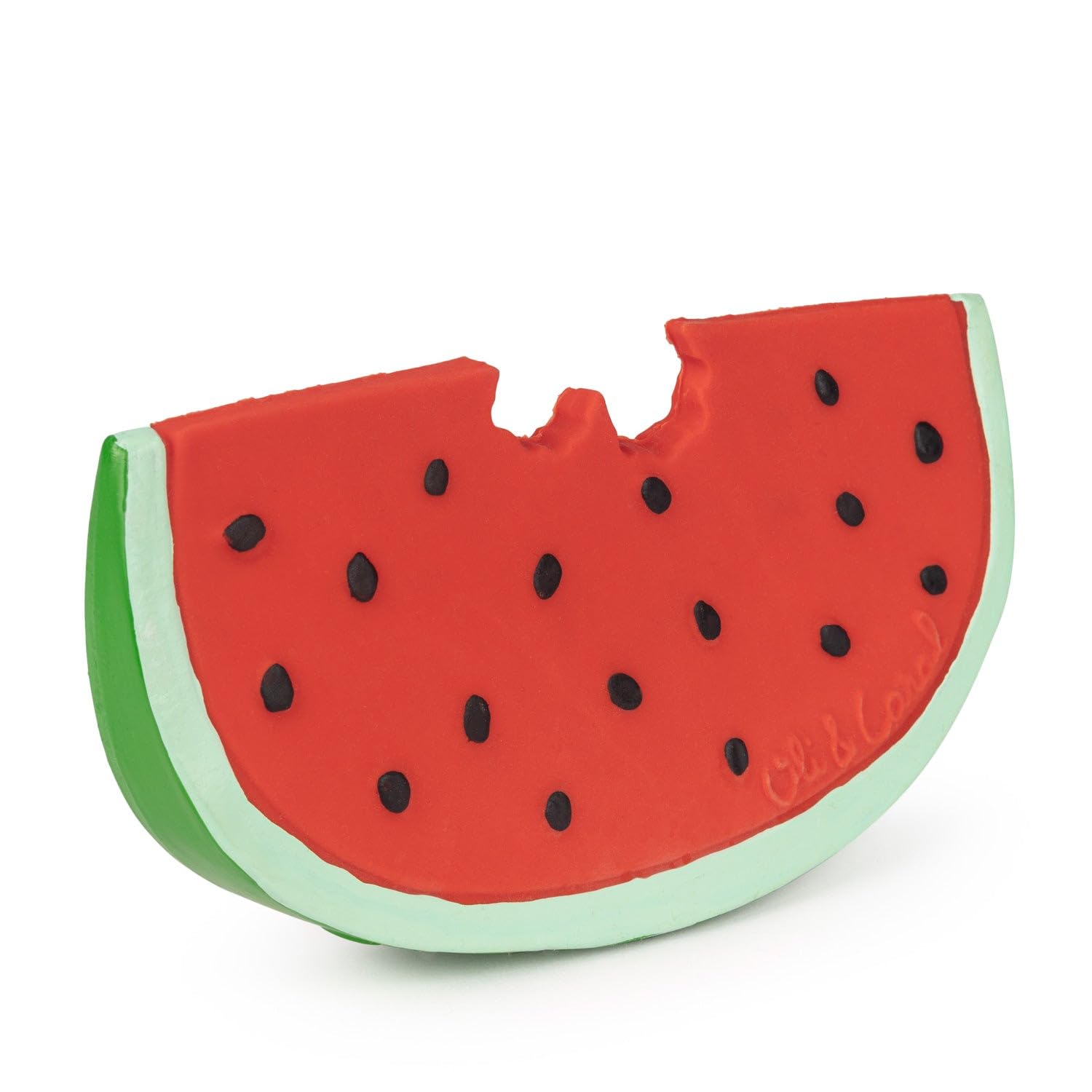 Oli & Carol - Mordedor para bebé de caucho natural - Regalo para bebé 0 3 6 meses, 1 año - Wally the Watermelon