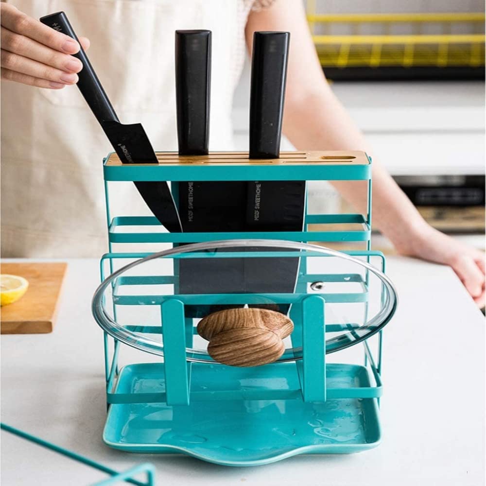 Scolapiatti s ... Multifunzionale per la Cucina (Verde)
