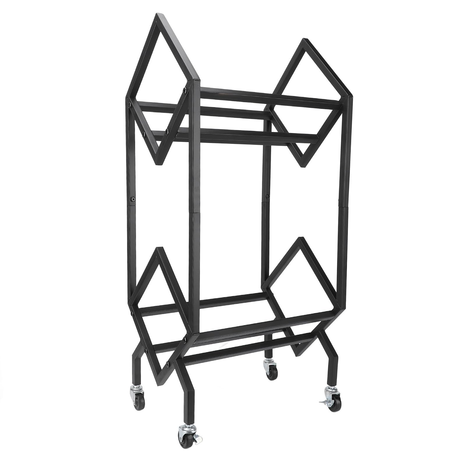 Scaffale per Dischi, Scaffale per Esposizione di Dischi Musicali in Acciaio Al Carbonio con Angolo di Inclinazione di 45 Gradi per Album, Libri, Riviste, Raccolta di CD (2 livelli)