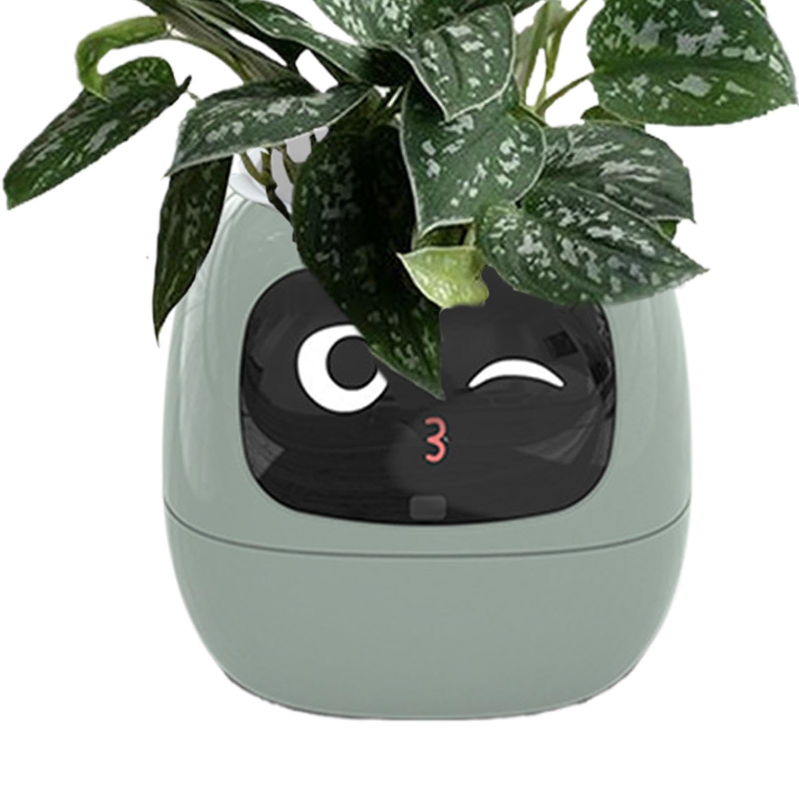 Maceta Inteligente,Maceta Inteligente,Maceta Inteligente | Adorable compañero de Plantas con Rica interacción de Gestos, Robot de Plantas, Hace Que Cultivar Plantas Sea fác y Divertido