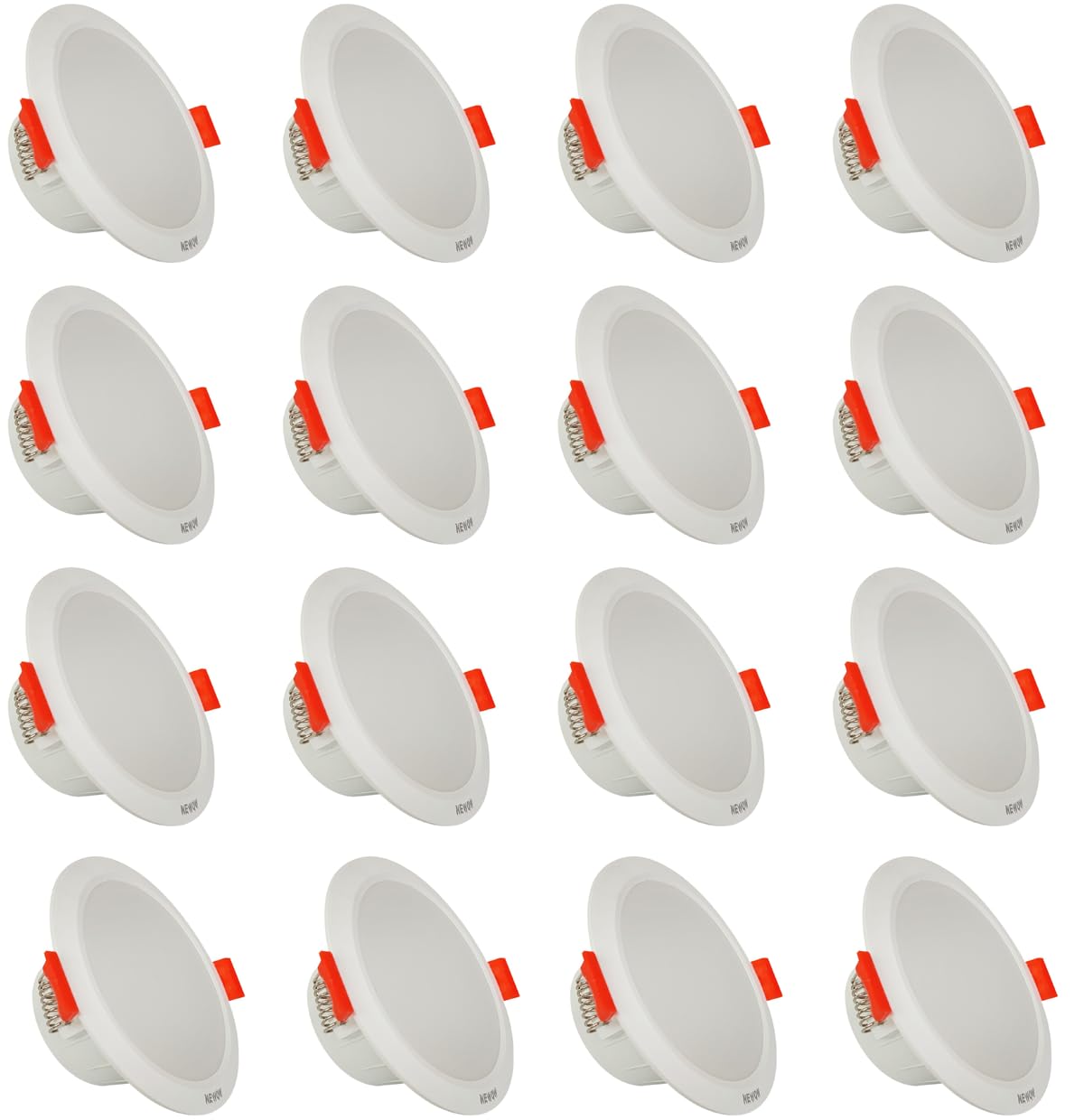 NEWOW 7W Oliver Round LED Ceiling COB Spot, Focus, Down Ceiling Light (Pack of 16) (Green)