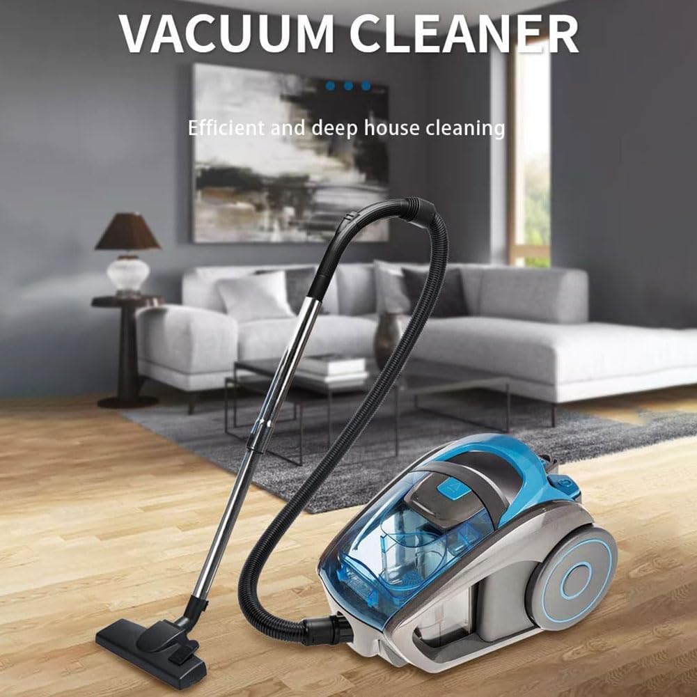 Aspiradora cilíndrica sin Bolsa, Limpiador ciclónico de alfombras y Suelos Duros de 2500 W, Ligero y silencioso, Filtro HEPA, Manguera Extensible, para Polvo, Suciedad y Suelos