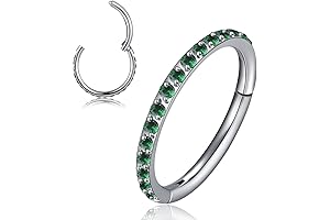 Premium Nose Ring with Vibrant Green Gem