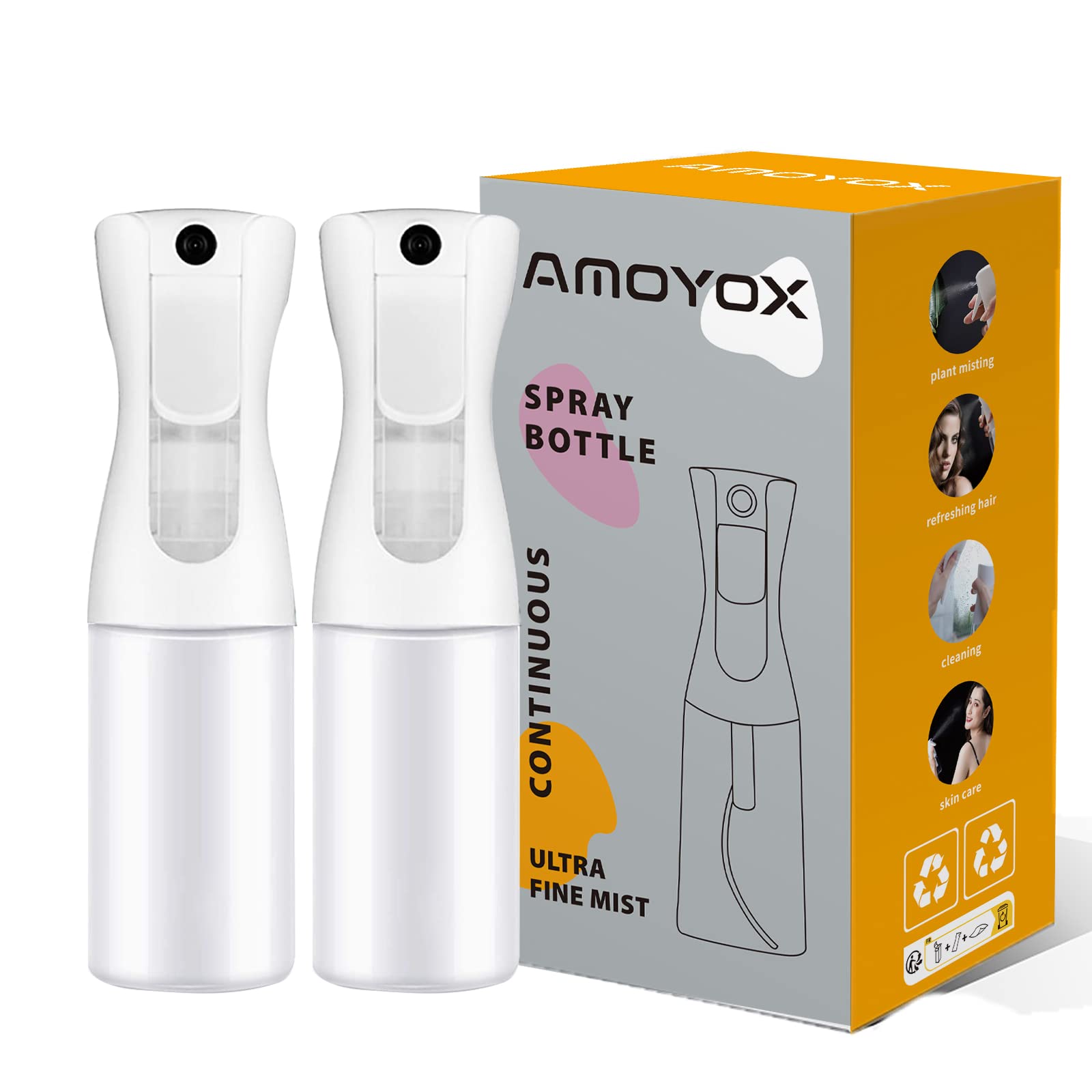 Amazon.co.jp: スプレーボトル 200ml 2個セット 霧吹き 極細のミストを 