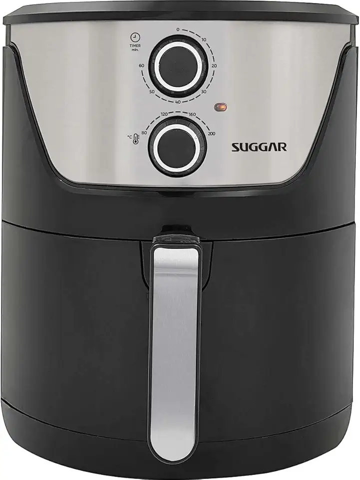 Fritadeira Sem Óleo Lightfry Preta Em Inox 4 Litros 127V- SUGGAR - FT4001PT