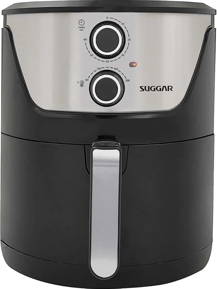 Fritadeira Sem Óleo Lightfry Preta Em Inox 4 Litros 220V- SUGGAR - FT4002PT