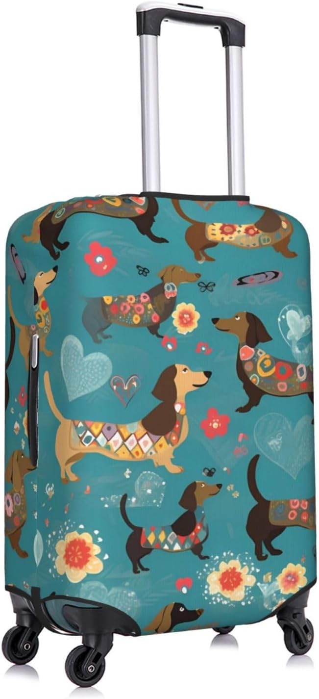 Dinosaurs カラフル トラベル ラゲッジカバー 荷物用 洗濯可能 伸縮性 スーツケース カバー 仕事用 アウトドア, ダック