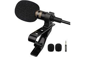 PoP voice Professional Lavalier Lapel Microphone: Capture Crystal-Clear Audio with Ease